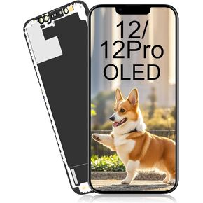 XLX OLED for iPhone 12/12 Pro Screen Replacement 6.1 inch[OLED,NOT LCD],3D Touch Display Digitizer Screen Frame Assembly for A2403, A2172, A2402, A2404,A2407, A2341, A2406, A2408(No Tools)