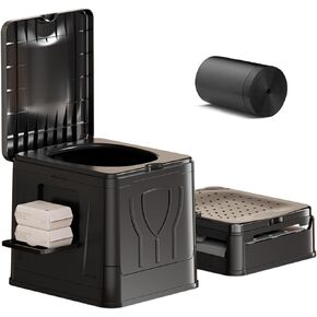 Npant Portable Toilet for Adults - 12.4'' *14.5'' Outdoor Emergency Potty for Camping, Road Trip, Car, Tent, Truck Drivers, Green