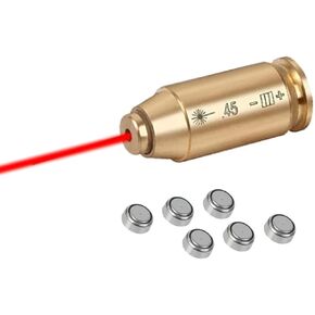 360 Tactical .45 CAL Red Dot Laser Boresighter Brass Cartridge Bore Sight Red Hunting Tool Boresight