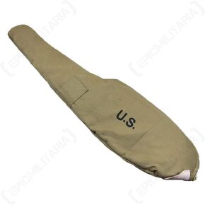 U.S. WWII Fleeced Lined M1 Carbine Carry Case with Strap Marked OD Green