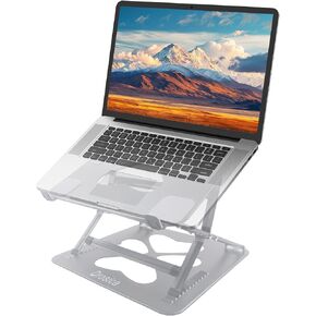 Laptop Stands, Adjustable Laptop Stand for Desk, Up to 55 lbs for 10-20'' Laptops, Sliver