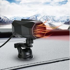12V 150W Auto Ceramic Heater Fan, Portable Car Heater & Defogger with 3 - Outlet Plug - Cig Lighter for Fast Heating and Quick Defrost/Defog