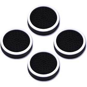 PS Portal Thumb Grips Black, Full Protection Analog Stick Cover Silicone Joystick Caps Anti-Scratch & Anti-Slip Thumbstick Replacement Thumb Grips Caps PS Portal Accessories (4 Pcs) - Black