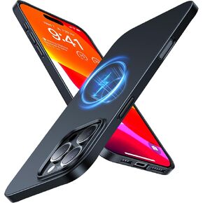 TORRAS Magnetic Slim-Fit for iPhone 16 Pro Max Case, Ultra-Thin 16 ProMax Phone Case Compatible with MagSafe, Light Anti-Scratch Matte Hard PC Bayer 6.9 inch OriginFit, Black