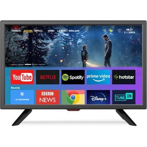 20 inch Full HD Small Smart TV for Kitchen, RV, or On-The-Go Entertainment - Flat Screen TV Built in ATSC Tuner/USB/AV/HDMI x2