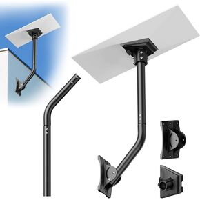 Starlink Gen 3 Mount - Adjustable Angle Metal Wall/Roof Mount for Starlink Standard Dish - Includes Screws for Stone or Wooden Walls