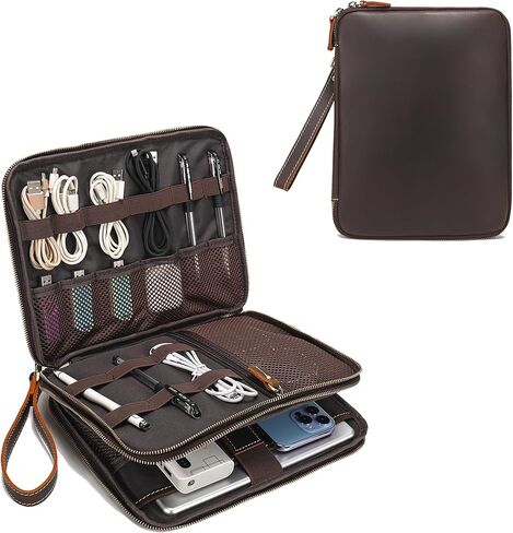 Lannsyne حقيبة إكسسوارات كبلات سفر من Lannsyne منظم ، حالة تخزين طبقة إلكترونية ، حالة تخزين ذات طبقة مزدوجة للكابلات ، الشاحن ، الهاتف ، بنك الطاقة in Kuwait