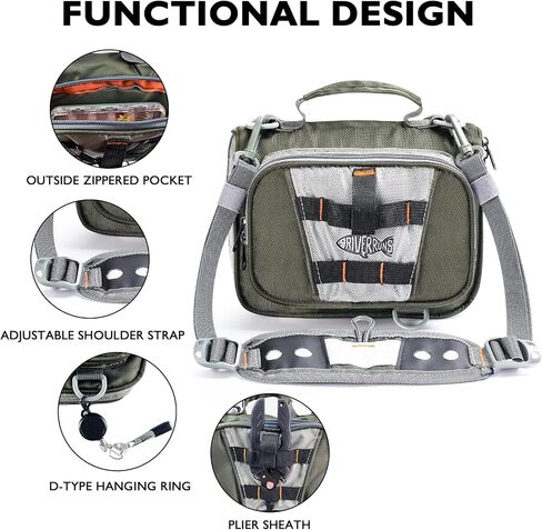 Riverruns Lure Bag Utility Binder Tackle Bag - 10 Pocket PVC Protective Cover Durable Fishing Gear Bag，Durable Zippers，Built-In Handle and Detachable Shoulder Strap in Saudi Arabia