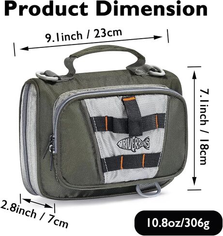 Riverruns Lure Bag Utility Binder Tackle Bag - 10 Pocket PVC Protective Cover Durable Fishing Gear Bag，Durable Zippers，Built-In Handle and Detachable Shoulder Strap in Saudi Arabia