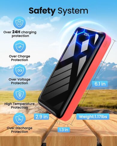 Portable Charger Power Bank 50000mAh ، 22.5W حزمة بطارية شحن سريع ، USB C Charge Charge 3 مخرجات ومدخلات 2 ، عرض LED ، بنك بطارية الهاتف الخارجي لـ iPhone 16/15/14/13 ، Samsung ، Android in Saudi Arabia
