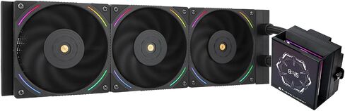Thermalright Hyper Vision 360 ARGB Black AIO CPU Liquid Cooler,IPS LCD Screen with 480x480 Resolution,for AM5/Intel LGA1851/1700,3.95in Magnet-Absorbent LCD Screen for Images,Black CPU Water Cooling in Saudi Arabia