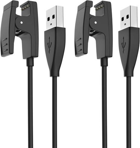 2Pack شحن مقطع ل Garmin النهج S20/G10 Forerunner 235/35/64/230/630/645/645 الموسيقى/735xt/vivomove HR/LILY/LILY 2 كابل بيانات مزامنة الشاحن البديل [3.3ft] in Kuwait