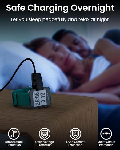 2Pack شحن مقطع ل Garmin النهج S20/G10 Forerunner 235/35/64/230/630/645/645 الموسيقى/735xt/vivomove HR/LILY/LILY 2 كابل بيانات مزامنة الشاحن البديل [3.3ft] in Kuwait