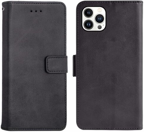 Asuwish Compatible with iPhone 14 Plus 6.7 inch Wallet Case Leather Wrist Strap Lanyard Flip Cover Card Holder Cell Phone Cases for i-Phone 14+ iPhone14Plus 5G i i14 + iPhone14 14Plus Women Men Black in Saudi Arabia