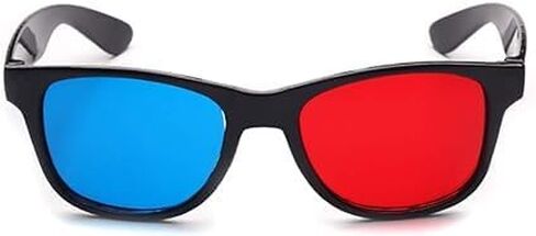 نظارات ثلاثية الأبعاد باللونين الأحمر والأزرق ، إطار فيديو تلفزيوني أبعاد الأبعاد الأبعاد ثلاثية الأبعاد. in Kuwait