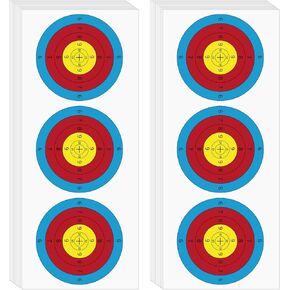 20pcs 3 Spot Recurve Bow Targets Standard Archery Targets for Hunting Backyard, Archery Target Practice Accessories