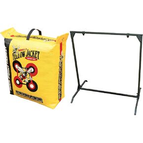 Morrell Yellow Jacket 19lb Portable Adult Field Archery Bag Target with HME Products Bowhunting Archery Range Practice Shooting 30in Bag Target Stand