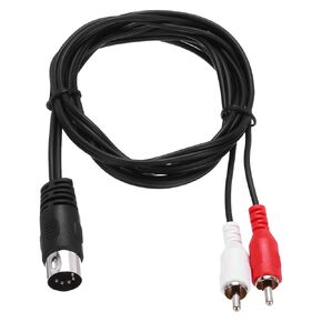 MECCANIXITY S Video Cable 5ft, 5 Pin S-Video Male to 3 RCA Male Composite Adapter Converter Transfer for TV Receiver Monitor