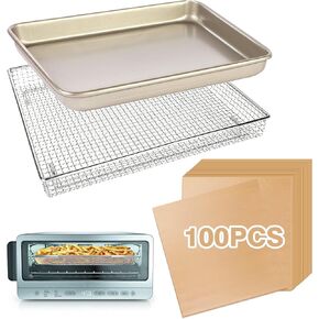 Air Fryer Oven Accessories for Ninja SP151 Flip Toaster Oven, Parchment Paper Replacement Air Fryer Tray Air Fryer Pans for Ninja Foodi Flip Away Oven (only for sp151)