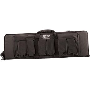 Smith & Wesson M&P Pro Tac Padded Rifle Case with Ballistic Fabric Construction and External Pockets for Shooting, Range, Storage and Transport