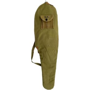 WW2 M1 CARBINE FLEECE LINED CANVAS CASE WITH CARRY STRAP Marked US OD Color