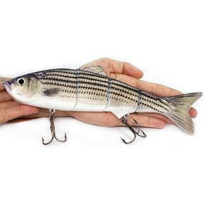 Lifelike 4 Segment Big Swimbaits for Bass Sinking Fishing Bass Lures Artificial Hard Bait Swimbait for Fishing, Great for Fisherman Dad Gift Style 5 (8.85 inches L 4.76oz)