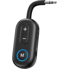 JXTZ Bluetooth 5.3 Transmitter Receiver, 2 in 1 Wireless Audio Adapter for TV, Headphone, Speaker, Aux Bluetooth Adapter for Car, Hand-Free Call, Portable Bluetooth Adapter for Gym, Airplanes, Home