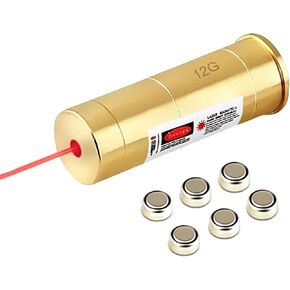 GOTICAL 12 Gauge Laser Bore Sight, Shotgun Laser Sight 12 Gauge is Ideal for Long & Short Range, Comes with 3 Batteries (Pack of 1)