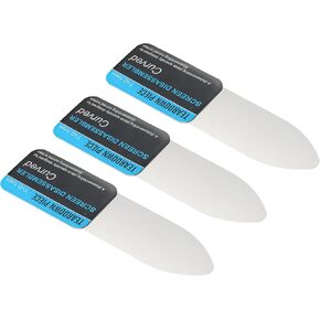 PATIKIL Flat Curved Spudger Pry Blade Professional Stainless Steel Metal 0.1mm Ultra Thin Pry Opening Tool for Mobile Phone Repair 3pcs