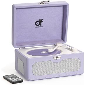 Rechargeable CD Player with Upgraded Speakers Bluetooth in/Out Vintage CD Player White Leather Portable Music Box for Home Decor
