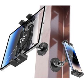 Magnetic Tablet Holder Mount for Any Metal Surface, Gym Equipment, Refrigerator, Golf Cart, Boat - 360° Rotatable Joint, 65mm Magnet Base for 4-13" iPad Pro, Air, Mini, iPhone, Galaxy, Fire HD, Switch