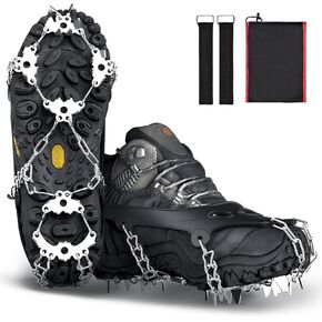 Snow Spikes for Shoes, 32 Non-Slip Spikes, Superior Traction, Hiking, Outdoor
