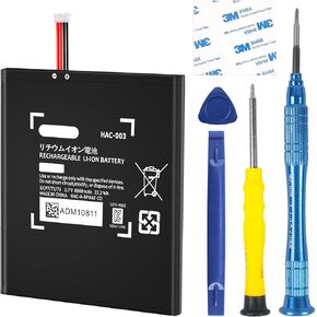 HAC-003 Battery Replacement 6000mAh Compatible for Nintendo Switch 2017 Game Console HAC-001 Battery with Repair Tool Kit