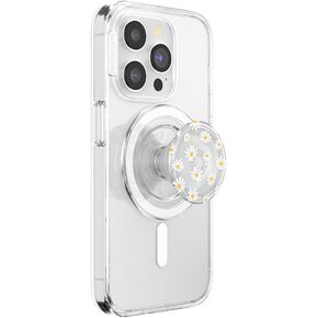 PopSockets Round Phone Grip Compatible with MagSafe, Adapter Ring Included, Phone Holder, Wireless Charging Compatible - Translucent He Loves Me Not