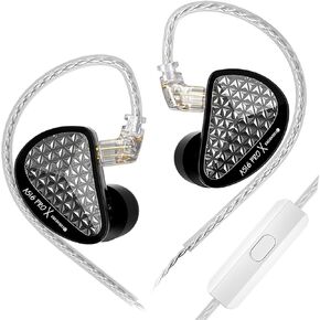 KZ AS16 PRO X in Ear Monitor Headphones HiFi Gaming Earbuds 16BA Balanced Armature Drivers IEM Earphones for Musicians Singers Audiophile Dj Drummers