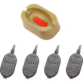 Carp Fishing Method Feeder Set - Rubber Release Bait Holder & Feeders for Fishing, 4 Pcs (50 g, 60 g, 70 g, 80 g) - Carp Fishing Equipment