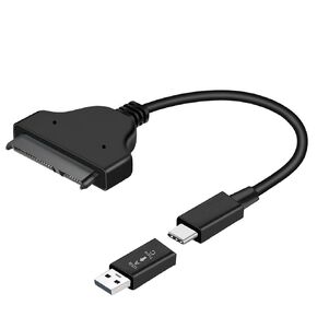 SATA to USB C Adapter Cable with USB A to USB C Adapter,USB C 3.0 to 2.5'' SATA III Hard Drive Reader for HDD/SSD External Converter, Data Transfer