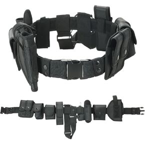 MYFULLY 10-in-1 Tactical Utility Belt Set | Law Enforcement Modular Equipment System with Holsters & Pouches, Versatile Security & Military Duty Gear, Security Belt, Police Belt