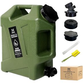 5 Gallon Camping Water Container with Spigot - BPA-Free, Portable Water Jug for Camping, Outdoor Adventures, and Home Use - Lightweight, Durable, Easy to Clean