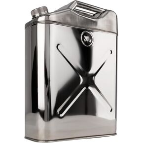 Swiss Link 5 Gallon Stainless Steel Water Can – 20L Portable Water Storage Container, 5 Gallon Water Jug for Camping, Emergency Water Storage, and Outdoor Activities