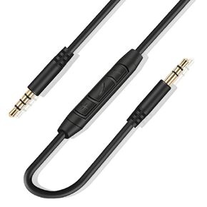 Replacement Audio Cable for Sony Headphones 3.5mm Wire Aux Cord Compatible with Sony WH-1000XM3 WH-1000XM4 WH-1000XM5 WH-CH720N WH-CH710N WH-XB910N MDR-1AM2 MDR-1000X with In-line Mic & Volume Control