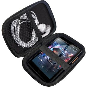 Compatible with HiBy R4 Case, Lamshaw Hard Shell Travel and Storage Case Carrying Case Compatible with HiBy R4 4.7 Inches MP4 MP3 Player (Black)