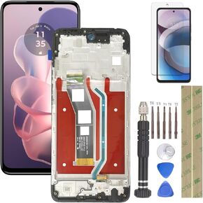 for Motorola Moto G 5G 2024 Screen Replacement Kit with Frame XT2417 XT2417-1 XT2417D LCD Screen Display Touch Digitizer Assembly with Frame 6.6"+Tools