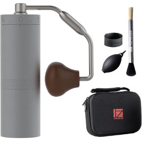 1Zpresso X-Ultra Manual Coffee Grinder-Space Gray, Well-built Sturdy Metal Body, Assembly Stainless Steel Burr, Numerical External Setting, Magnet Catch Cup, Faster Grind Efficiency Portable Mill