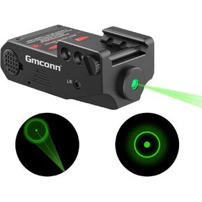 Gmconn Green Laser Sight with Circle, Rechargeable Magnetic USB Port, Aluminum Low Profile Picatinny Mount Shotgun Green Dot Sight for Shotgun