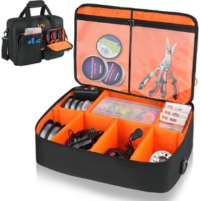 Fishing Reel Case for Spinning Reel,Spincast Reel,Baitcasting Reel,Fly Fishing Reel,Fishing Tackle Storage Bag with Shockproof Dividers for Fishing Gear,Case Only