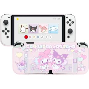 Protective Shell for Switch OLED,Dockable Integrated Hard Cover Skin Compatible with Switch OLED and Joy Con - KLM (for Switch OLED)