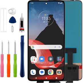 [New] Duotipa LCD Display Screen Digitizer Assembly Replacement for Motorola ThinkPhone 6.6" with Technical Repair Tools Kit-Black.