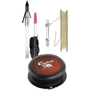 Cajun Bowfishing Piranha Bowfishing Kit - to Bowfish Including Screw-On Reel with 80lb Test Line, Fiberglass Arrow with Reversible Piranha Point, and Quick-Install Jackhammer Tip