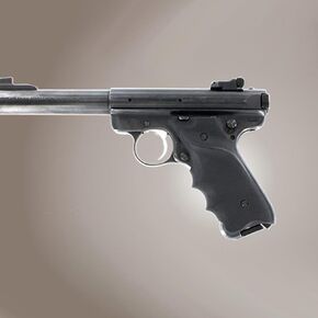 Hogue Ruger MK II/MK III Rubber Grip with Finger Grooves, Right Hand with Thumb Rest - 82060